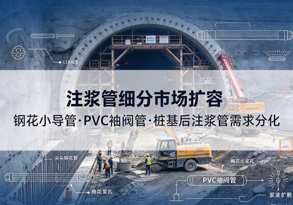 城固注浆管细分市场扩容，隧道钢花小导管、PVC 袖阀管、桩基后注浆管需求分化